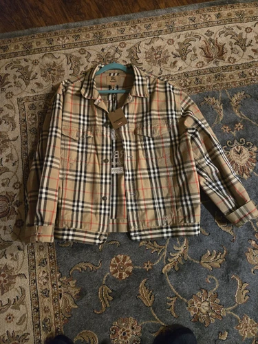 VESTE CAMIONNEUR EN DENIM BEIGE SS22 SUPREME X BURBERRY TAILLE S XL 2022