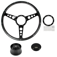 15 9-bolt Steering Wheel Kit Chevy Camaro 67chevelleel Camino 67-68 Black ...