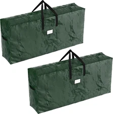 Christmas Tree Storage Bags - Set of 2 Extra-Large Holiday Decoration Totes for