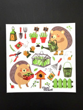 Violette Stickers Hedgehog Garden Crafts Planner Supply Scrapbook
