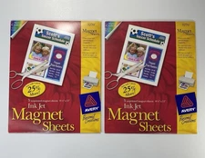 Lot of 2 Packs Avery Ink Jet Magnet Sheets # 3270 for Ink Jet Printers 10 Sheets