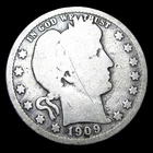 1909-O Barber Quarter Dollar Silver ---- Nice Details Coin ---- #302K
