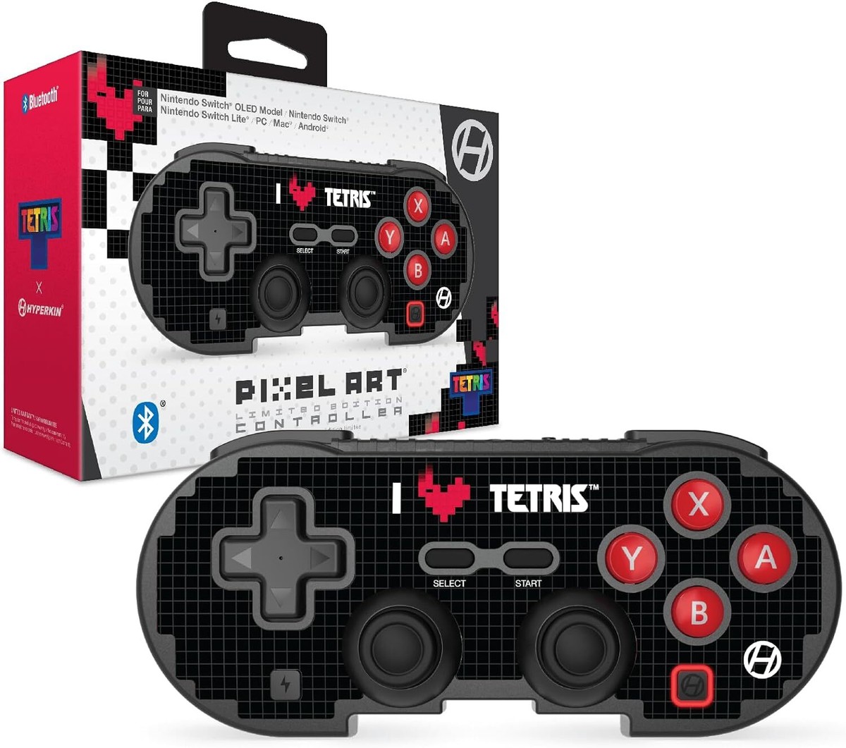 Hyperkin Pixel Art Bluetooth Controller Tetris Edition - Heart