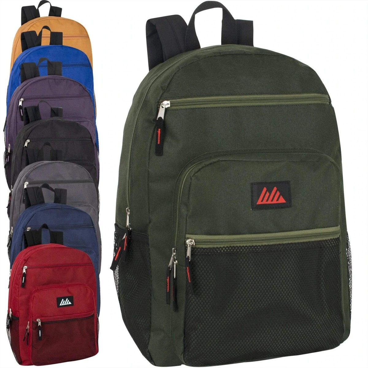 ☆MUCENT☆ Knob Wide Pocket Backpack Unisex 18.5