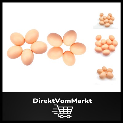 10 Realistische Kunststoff Eier - Ideal für Art-Deco und Festdekoration
