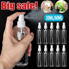 1~5PCS 30ml/60ml Travel Spray Bottle Plastic Transparent Perfume Empty Atomizer
