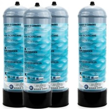 4 BOMBOLE CO2 ACQUARIO 1300 GR CON SUPPORTO USA E GETTA PASSO 10X1 MADE IN ITALY