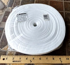 Poly Strapping 1" x 150" white for Outdoor DIY Gear Repair, Pet Collars, Crafts