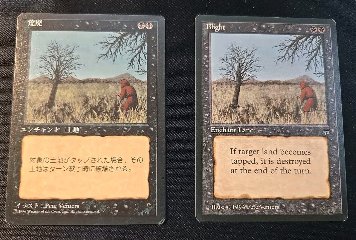 2X MTG Blight Legends 1994 SIGNED Artist Proof Signed 1 English 1 Chinese 🔥 