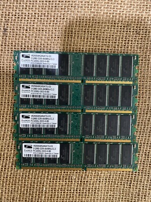 PRO MOS TECHNOLOGIES BRAND RAM MEMORY STICKS 512MB PARTS NO