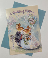 A Wedding Wish Adorable Bunnies Greeting Card...