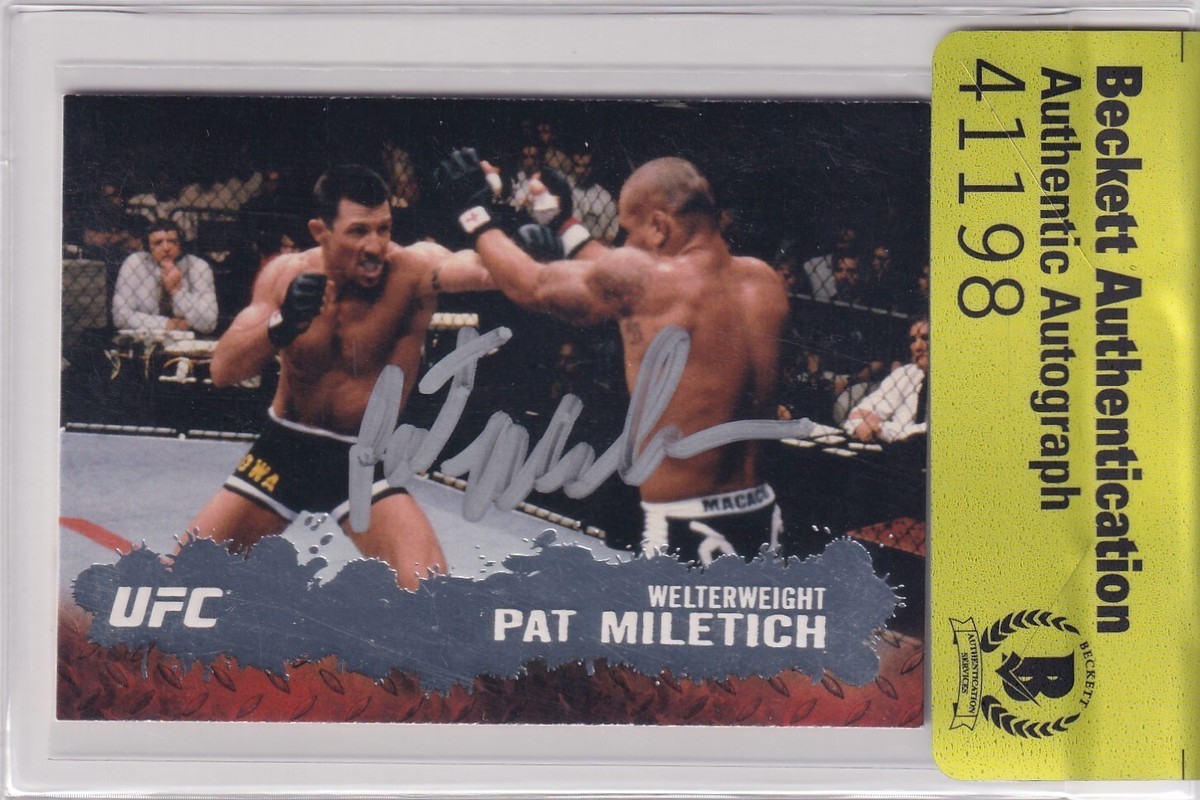 Pat Miletich Signed 2009 Topps UFC Rookie Card #68 BAS COA RC