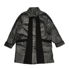 Centigrade Vintage 90s Black Zip Up Leather Coat Uk Women's Size Xl