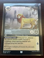 Disney Lorcana Into The Inklands #193 Simba - Rightful King COLD FOIL