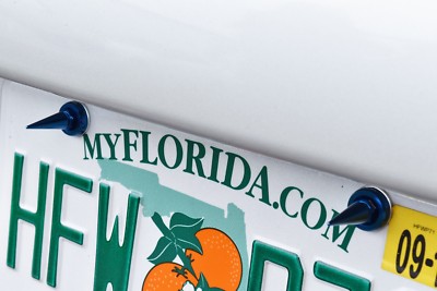 4 TRUE SPIKE BLUE SPIKED LICENSE PLATE FRAME WASHERS BOLTS KIT FOR