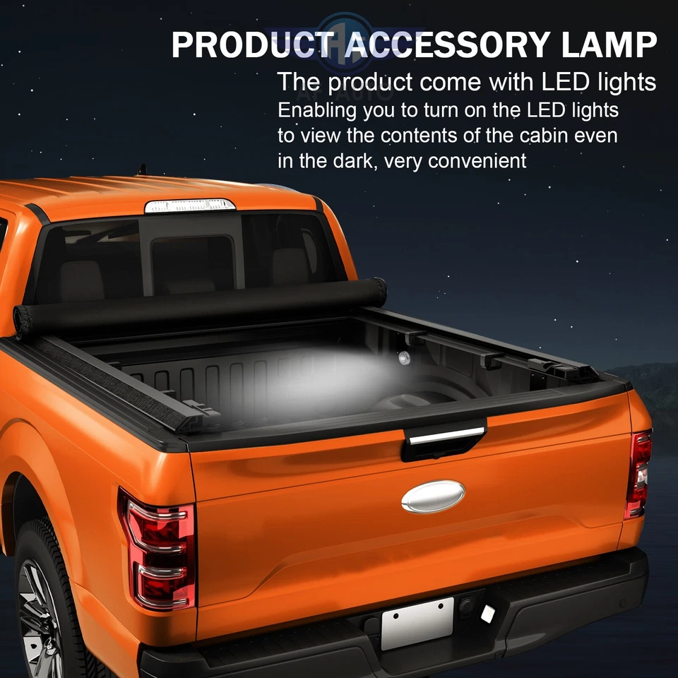Soft Roll-Up Truck 6.8' Bed Tonneau Cover For Ford F250 F350 Super Duty 99-23 Foto 3 de 4