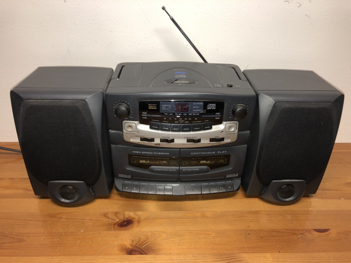 Lenoxx Sound Compact Disc Portable Stereo Cassette Player CD-155