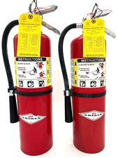 10LB ABC FIRE EXTINGUISHERS (Refurbished)  Set of 2