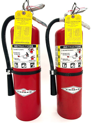 10LB ABC FIRE EXTINGUISHERS (Refurbished and Certified)  Set of 2
