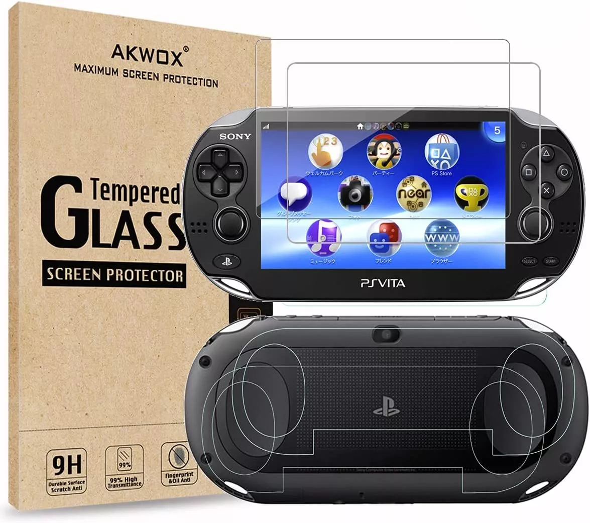 2 Front 2 Back Covers Screen Protectors for Sony PlayStation Vita