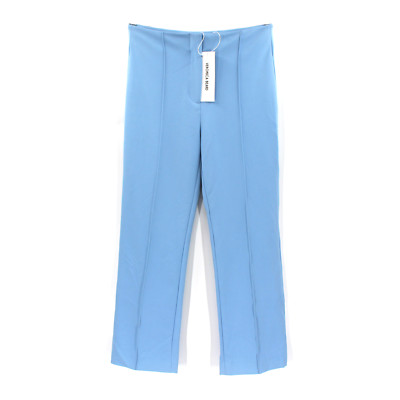 Veronica Beard Jaya Crop Pants NEW Lake Blue Pintuck Stretch Crop Trousers 10