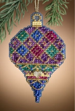 MILL HILL CHRISTMAS JEWELS ORNAMENTS Beaded Cross Stitch Kit DIAMOND HOLIDAY