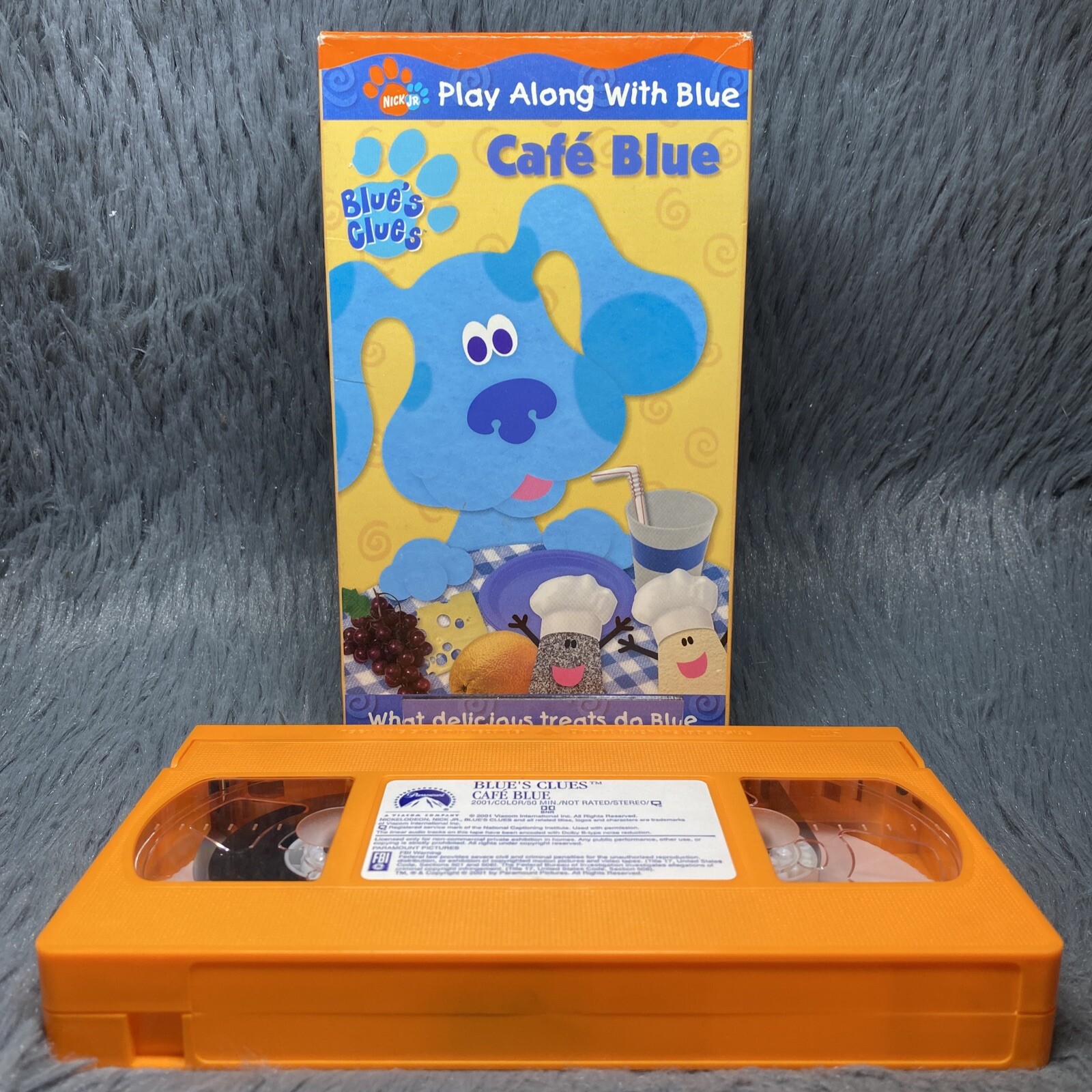 Blues Clues Cafe Blue VHS 2001 Nickelodeon Math Restaurant Vocabulary ...