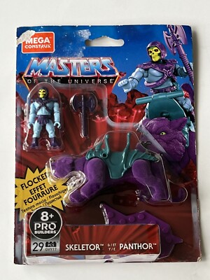 Mega Construx 29 PCS Masters of the Universe Skeletor and Flocked Panthor Set
