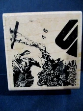 COLLAGE MIXED MEDIA LIMITED EDITION  RUBBER STAMP WD MTD