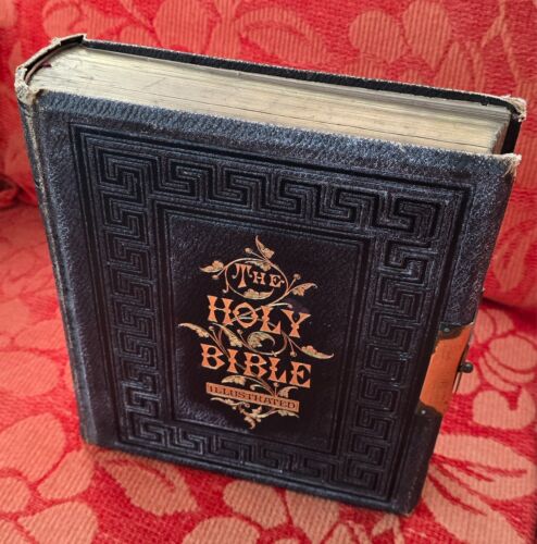 The Holy Bible Old and New testaments Oxford 1897 True Antique - Picture 4 of 17