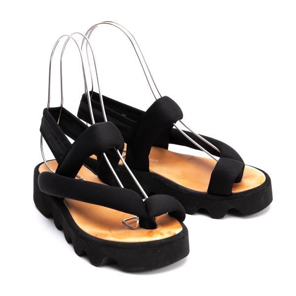 ★追跡&関税込【ISSEY MIYAKExUNITED NUDE】FIN SANDAL Issey Miyake Black United Nude Edition Fin Flat Sandals