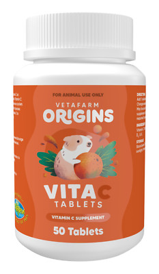 Vetafarm Origins Vita-C Tablets - Vitamin C Supplement for Guinea Pigs (50 tab)