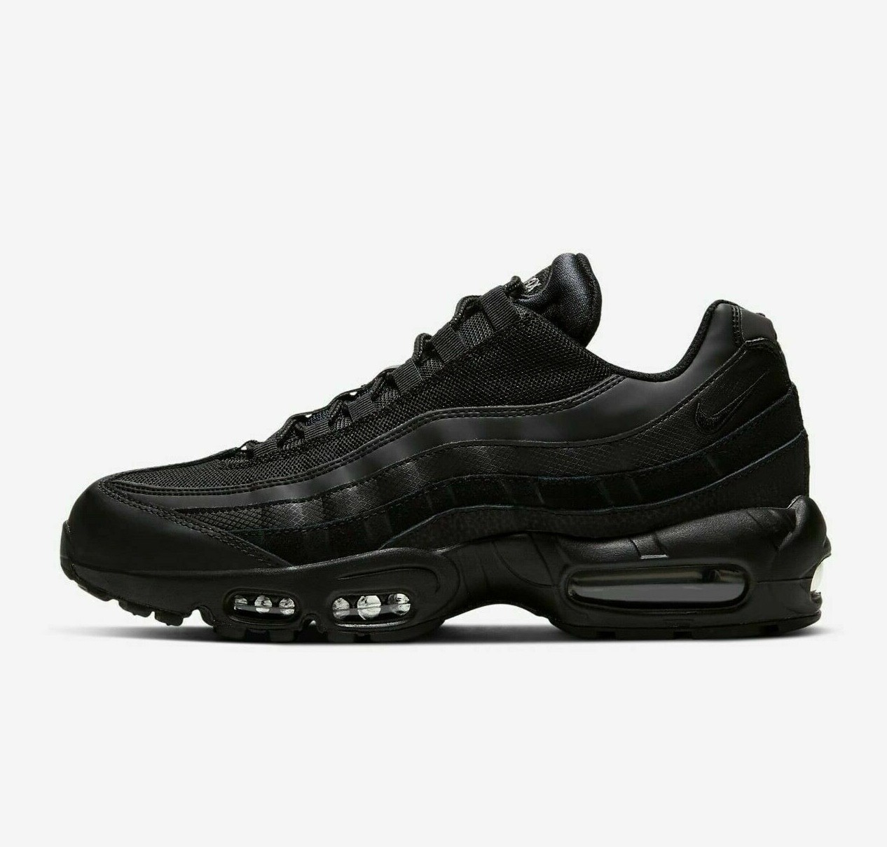 2021 Genuine Nike Air Max 95 Essential ® ( Men Size UK 8 EUR 42.5 ) Triple  Black | eBay
