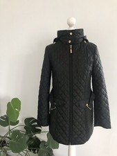 Ellen Tracy ❤️ Black Quilted Coat Size 8 #t