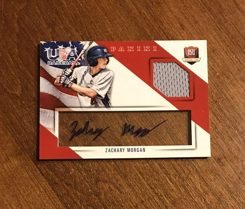 Zachary Morgan 2015 Panini USA Baseball Collegiate Game Used Auto #16 Giants /99