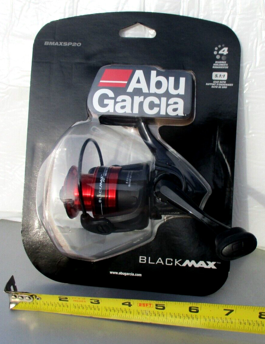 NEW* SPINNING REEL  Abu Garcia Size 20 BLACK MAX 4BB 5.1:1 L