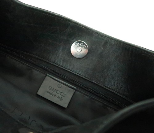 vtg GUCCI black nylon shoulder bag 001-3167 - Picture 6 of 13