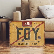 Vintage Style WW2 Bastogne Band Of Brothers War Sign