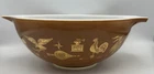 Pyrex 444 Cinderella 4 Qt Mixing Bowl Early American Brown Gold Vintage