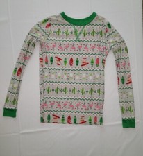 Jammies For Your Families Surfing Santa Cactus Christmas Pajama Top Size 12
