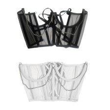 Ceinture Corset en dentelle pour femmes, cravate au dos, Push up, cintré à