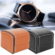 Single Watch Box Case Leather Travel Storage Display Case Velvet Lined Gift Box
