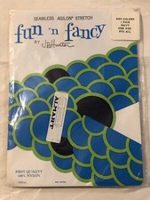 Vtg NOS Ladies OSFA Fun 'n Fancy Seamless Navy Pantyhose Nylon Stockings