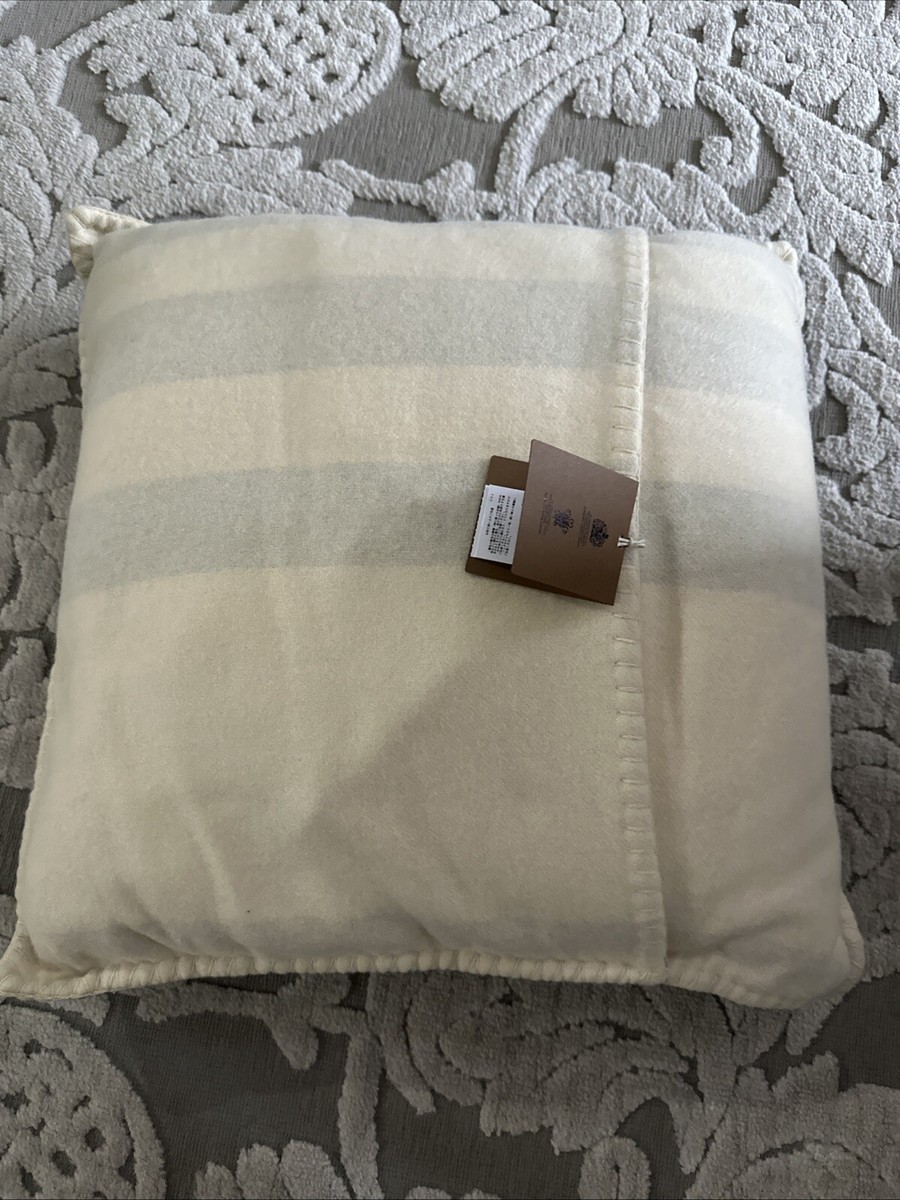 Authentic NEW BURBERRY Stone MEGA Check Cashmere Cushion Throw