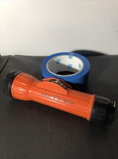 Vintage PAN AMERICAN AIRLINES ORANGE BRIGHT STAR FLASHLIGHT 2217 PAN AM As-is