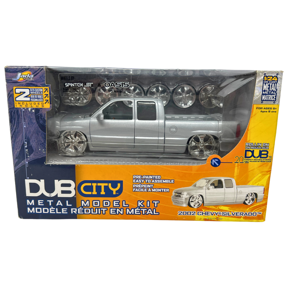 Jada Dub City 2002 Chevy Silverado 1:24 Diecast Metal Model Kit