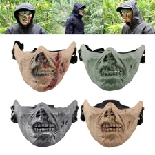 Party Costume Airsoft Motorcycle Skeleton Skull Masque Half Face Mask Halloween