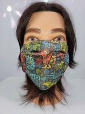 GS - GEO pattern - Size 8" x 6" - Cloth Mask  Filter - Wash  Re-Use - ST3