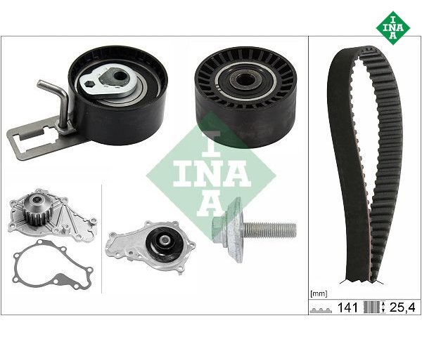 Wasserpumpe + Zahnriemensatz Ina 530057830 FüR CitroëN DS4-image