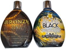 Aloha Black 200X Dark Bronzer  Bronze DNA Self Tanning Lotion Sunless Tanner
